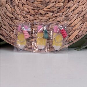 🆕 Acrylic Pencil Keychain Set Of 3